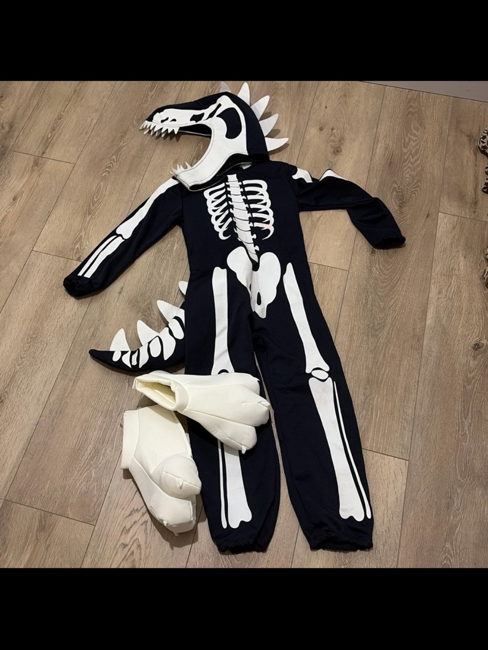 Glow-in-the-Dark Dino Skeleton Halloween Costume